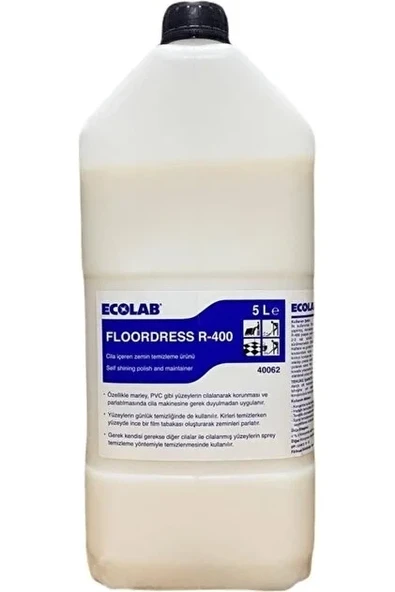 Ecolab Floordress R-400 Zemin Temizleyici ve Cila 5 L ürün görseli 1