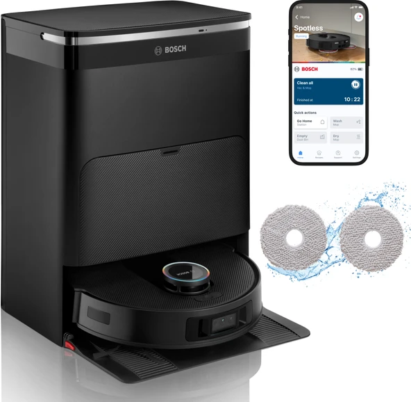 Bosch Spotless Max BCRDW3BX Çöp İstasyonlu Akıllı Robot Süpürge ürün görseli 1