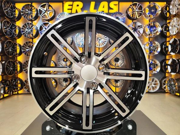 4 Adet PRO-48023 6*14 4*100 ET28 73.1 BLACK MACHINED JANT (Takım) ürün görseli 1