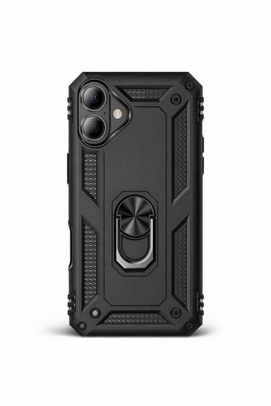 iPhone 16 Plus 6.7" Magforge Titan Ring Armor Case Siyah ürün görseli 1