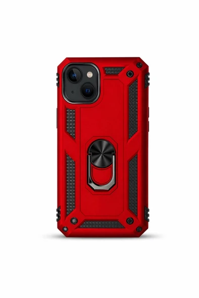 iPhone 15 6.1" Magforge Titan Ring Armor Case Bordo ürün görseli 1
