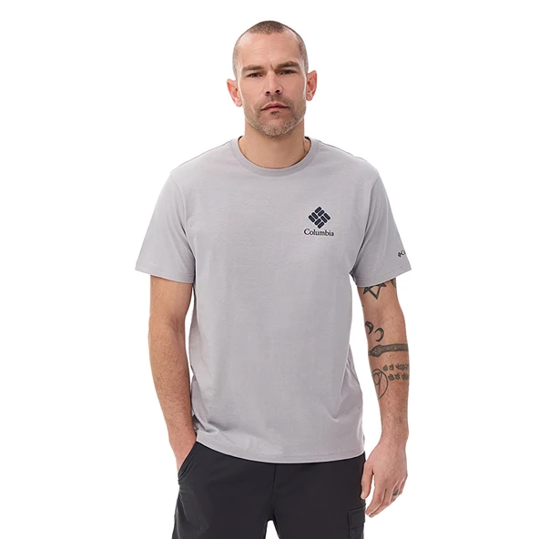 Columbia CSC M Stacked Gem SS Tee Erkek Kısa Kollu Tişört CS0481 ürün görseli 1