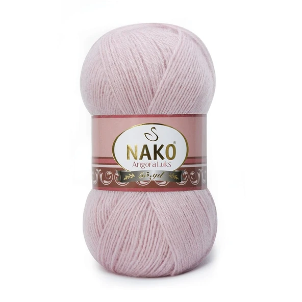 Nako Angora Luks 10639 Pudra 5 Adet Örgü İpi ürün görseli 1
