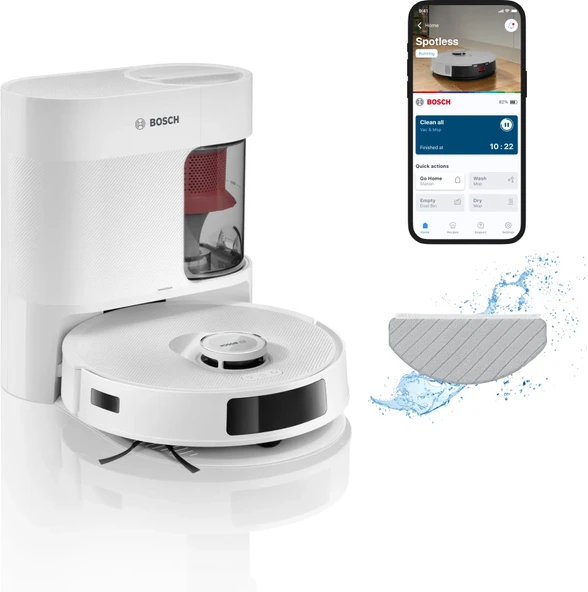 Bosch Spotless Advanced BCRD2W Çöp İstasyonlu Akıllı Robot Süpürge ürün görseli 1