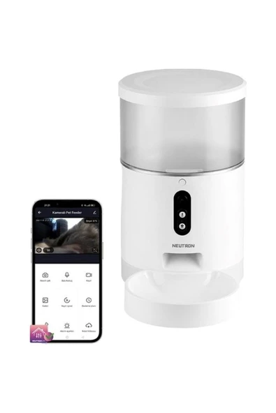 Neutron NTL-PF04L Cam Kameralı Akıllı Evcil Hayvan Mama Kabı 4LT ürün görseli 1
