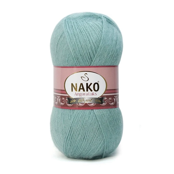 Nako Angora Luks 10471 Saraylı Mint 5 Adet Örgü İpi ürün görseli 1
