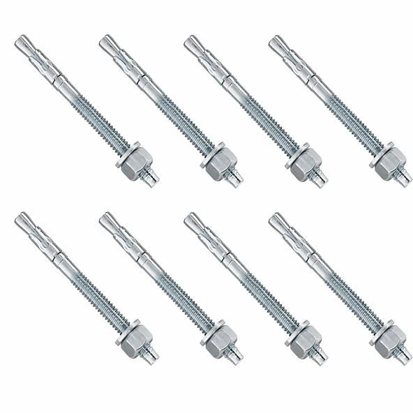 Klipsli Dübel M10x120 mm 8 Adet Set Ağır Yük Çelik Genleşmeli Beton Vida Dübel Sabitleme Aparatı ürün görseli 1