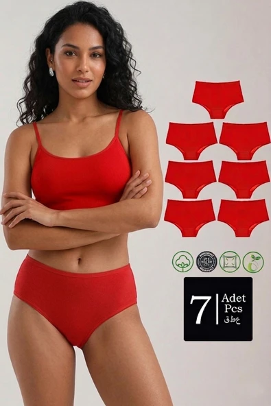 Pamuklu 7'li Paket Yüksek Bel Toparlayıcı Etkili Bato Külot ürün görseli 1