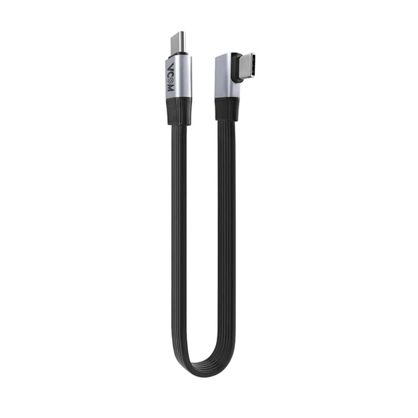 Vcom Cu582Ra-2.0 Type-C Usb4 V2 90 Derece Düz 2 Metre Şarj Kablosu ürün görseli 1