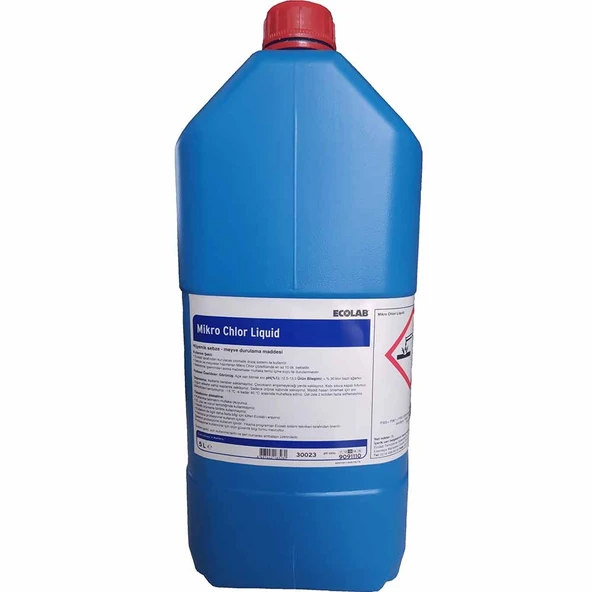 Ecolab Mikro Chlor Liquid Sebze ve Meyve Durulama Ürünü 5 L ürün görseli 1