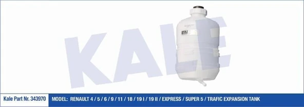 KALE GENLEŞME TANKI (RADYATÖR EK DEPO) KAPAKLI RENAULT R9 / R11 / 18 / 19 I /II / EXPRESS TRAFIC ürün görseli 1