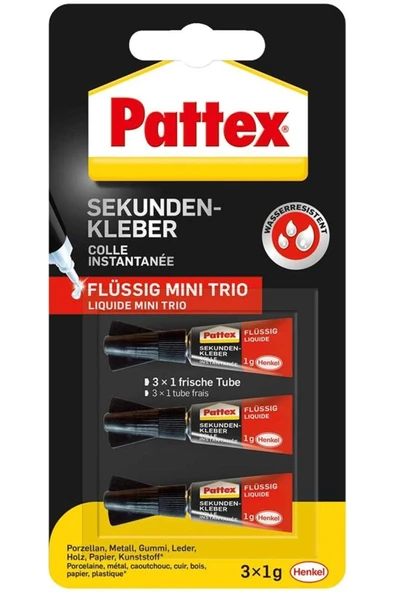 Pattex Süper Japon Yapıştırıcı Mini Trio 3x1 G ürün görseli 1