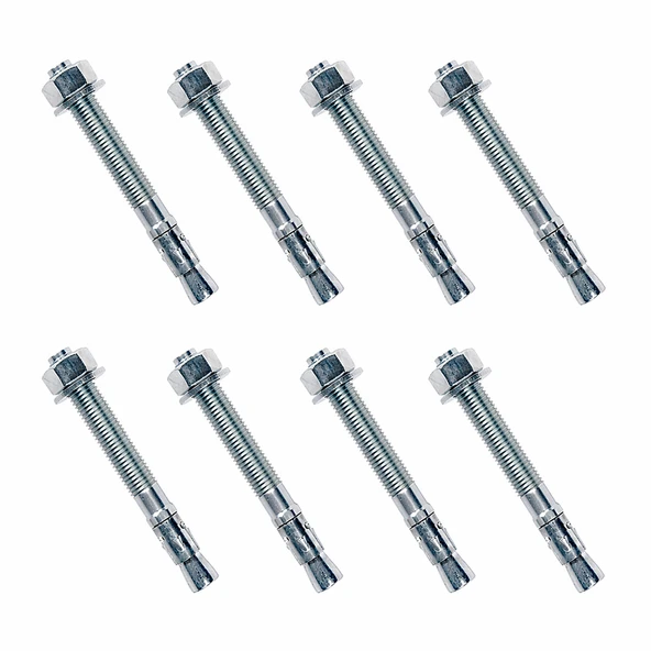 Klipsli Dübel M12 x 90 mm 8 Adet Set Çelik Gövdeli Beton Tuğla Taş Uyumlu Güçlü Sabitleme Dübel Seti ürün görseli 1