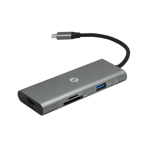 Frisby Fa-7712Tc Usb Type-C Hub (Hdmı + 3 X Usb 3.0 + Sd-Tf + Pd Şarj) ürün görseli 1