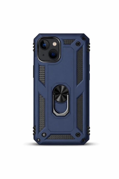 iPhone 14 6.1" Magforge Titan Ring Armor Case Lacivert ürün görseli 1
