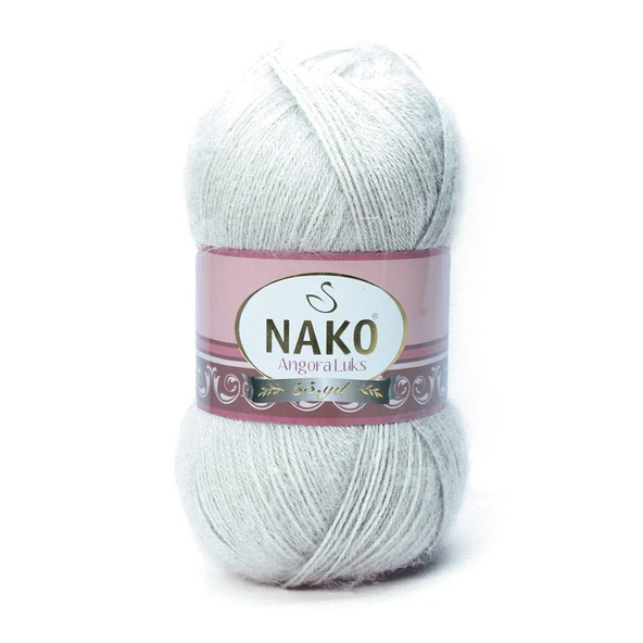 Nako Angora Luks 969 Gümüş Gri 5 Adet Örgü İpi ürün görseli 1