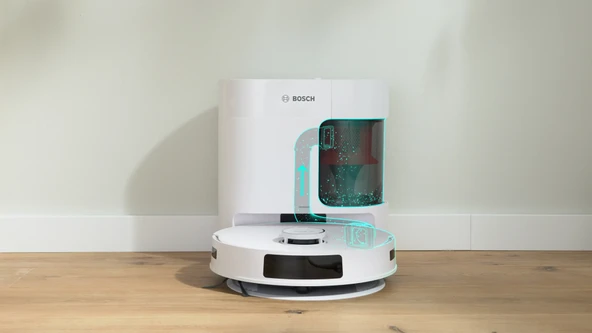 Bosch Spotless Advanced BCRD2W Çöp İstasyonlu Akıllı Robot Süpürge - Resim 6