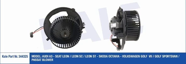 KALE KALORİFER MOTORU (BLOWER) 12V AUDI A3 SEAT LEON SKODA OCTAVIA VW GOLF VII/PASSAT OTOMATİK/MANUEL AC ürün görseli 1