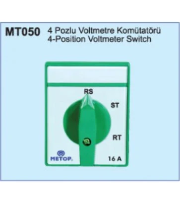 METOP MT050 16A 4 Fazlı Voltmetre Komütatörü ürün görseli 1