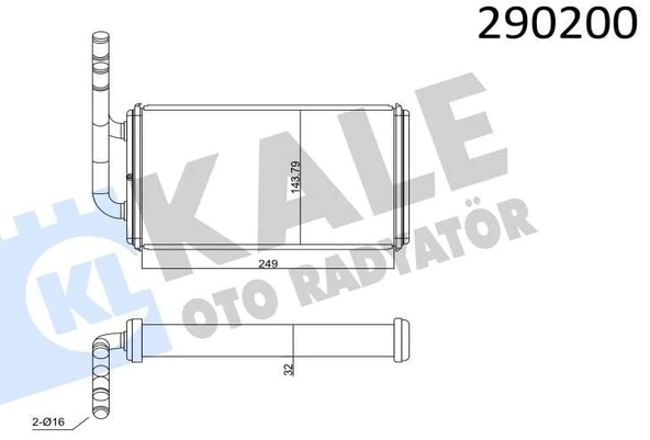KALE KALORİFER RADYATÖRÜ FORD TRANSIT T12 T15/19 1 SIRA ALÜMİNYUM BRAZİNG SİSTEM ürün görseli 1