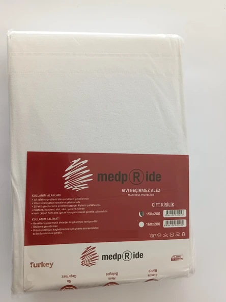 Profesyonel Hasta  Alezi - Sıvı Geçirmez ve Nem Önleyici - Elastik Bantlı - Çift kişilik 150x200 ürün görseli 1