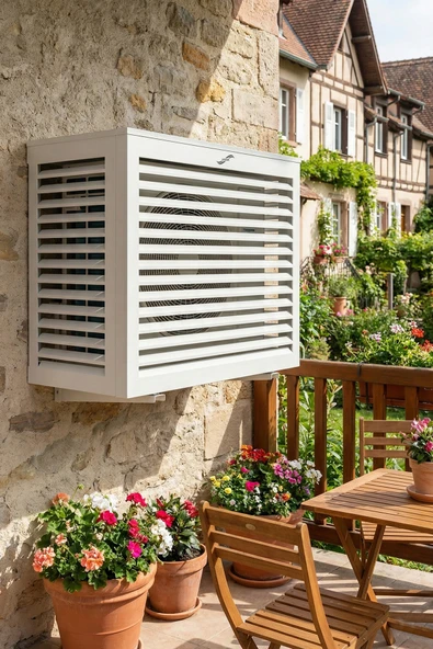 Klima Motoru/Dış Ünite Gizleme/Koruma Kafesi XS 7000 BTU - 9000 BTU 86X44X65(H) Açısız Condor  Beyaz ürün görseli 1