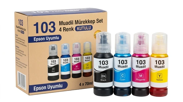 Epson 103 Muadil Mürekkep Set 4 Renk ürün görseli 1