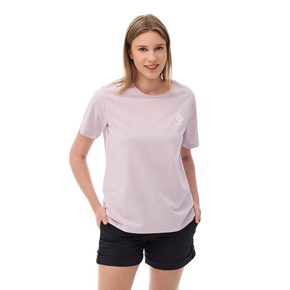 Columbia CSC Stacked Mini Gem Logo Kadın Kısa Kollu T-Shirt CS0316 ürün görseli 1