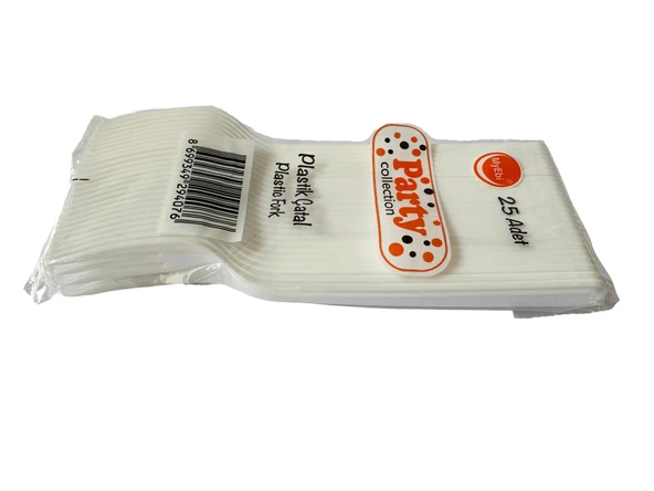 Plastik Çatal Beyaz Renkli Parti Piknik Davet Doğum Günü Çatalı - 18 Cm. - 25 Adetlik Paket ürün görseli 1