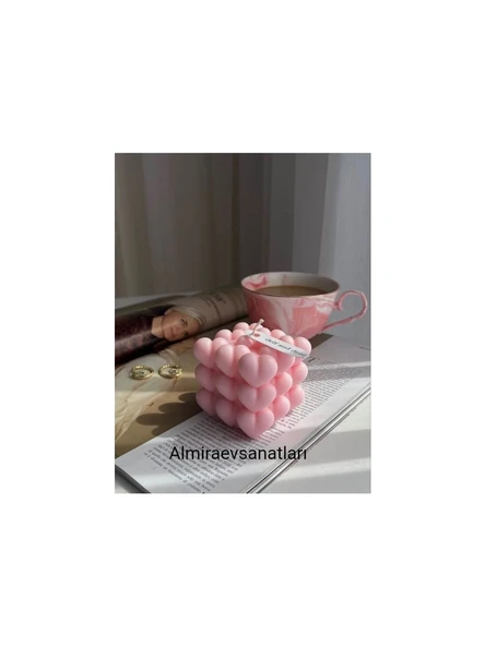 Kalpli Buble Mum 1 Adet Pembe ürün görseli 1