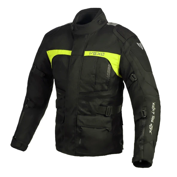 Vexo Adventure H20 4 Mevsim Motosiklet Montu Neon Sarı ürün görseli 1