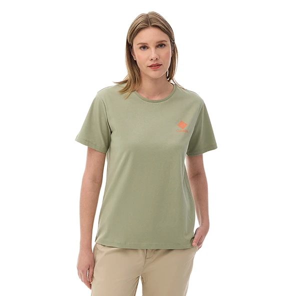 Columbia CSC Stacked Mini Gem Logo Kadın Kısa Kollu T-Shirt CS0316 ürün görseli 1