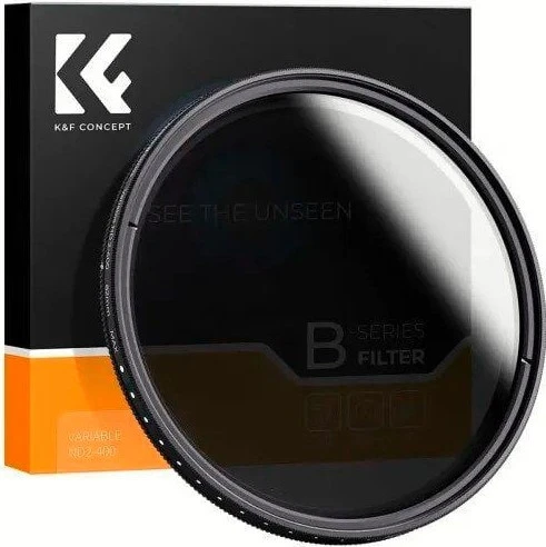 K&F Concept 77mm B-SERIES ND2-ND400 (1 ile 9 Stop) ND Filtre ürün görseli 1