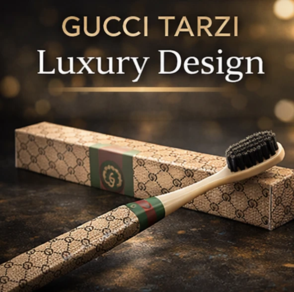 Gucci Tarzı Lüks Tasarım Diş Fırçası Soft Kıl Premium Desenli ürün görseli 1