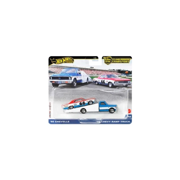 Hot Wheels Premium HRV40 Team Transport '66 Chevelle / '72 Chevy Ramp Truck (#64) ürün görseli 1