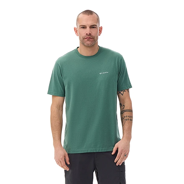 Columbia Csc M Basic Sm Logo Brushed Ss Tee Erkek Kısa Kollu Tişört CS0282 ürün görseli 1