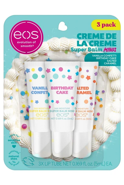EOS Creme de la Creme Mini Super Balm Dudak Bakım Seti 3x5ML ürün görseli 1