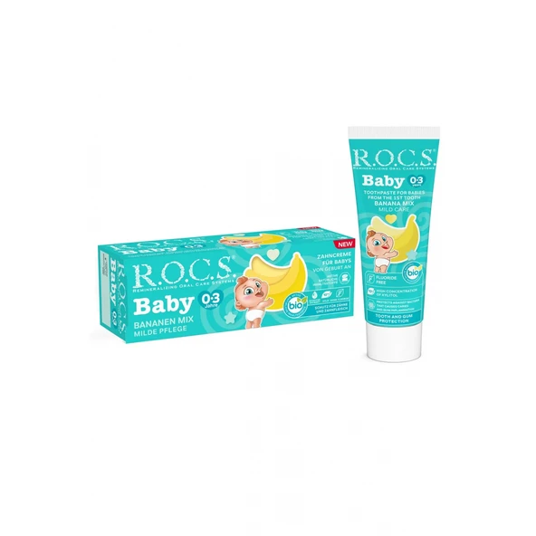 R.o.c.s. Baby Diş Macunu Muz Püresi Tadında 0-3 Yaş 45 Gr ürün görseli 1