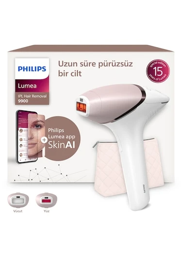 Philips Lumea 9900 Serisi BRI950/02 IPL Tüy Alma, SkinAI Uygulama, Vücut ve Yüz için 2 Başlık, Çanta ürün görseli 1