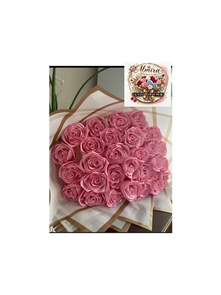 Solmayan Gül Buketi Toz Pembe ürün görseli 1