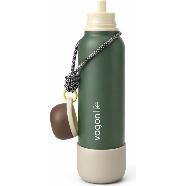 Vagonlife Vgn-1106 750 Ml Çelik Termos Koyu Yeşil ürün görseli 1