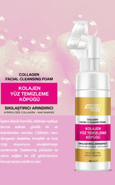 Özel Fırçalı Sıkılaştırıcı Arındırıcı Niacinamide+Kolajen Yüz Temizleme Köpüğü 150 ml X2 ADET ürün görseli 1