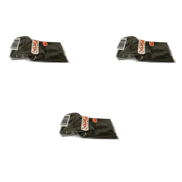 Plastik Çatal Siyah Renkli Parti Piknik Davet Doğum Günü Çatalı - 18 Cm. - 25 Adetlik 3Paket ürün görseli 1