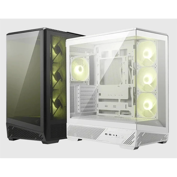 MSI MAG PANO 130R PZ TEMPERLİ CAM 3X120MM REVERSE ARGB 1X120MM ARGB FAN ATX PANORAMİK GAMİNG BİLGİSAYAR KASASI ürün görseli 1