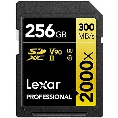 Lexar 256GB 2000x Professional SDXC RDR Uhs-II V90 Hafıza Kartı ürün görseli 1