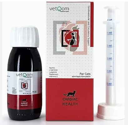 Vetq0m Feline Cardiac Health 60 ml (Kediler İçin Kalp, Damar Sağlığı ve Hücresel Enerji Desteği) ürün görseli 1