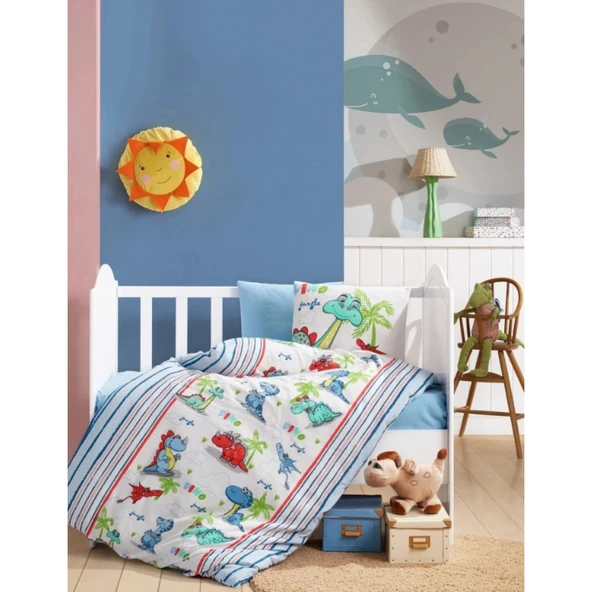 Cotton Box Ranforce Bebek Nevresim Takımı Dino ürün görseli 1