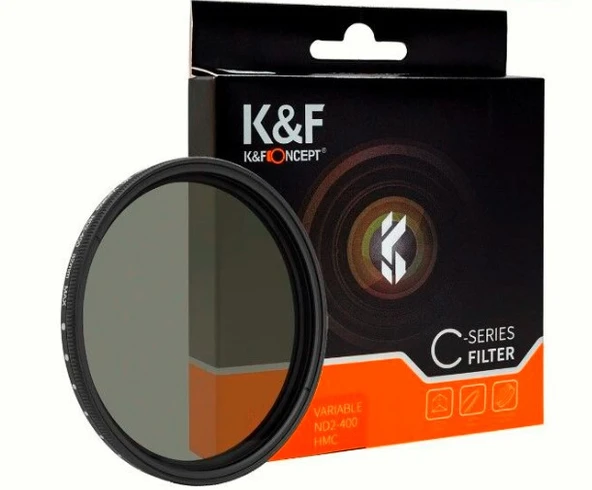 K&F CONCEPT DEĞİŞKEN ND2-400 HMC 62MM FİLTRE ürün görseli 1