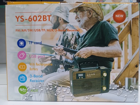 PLATOON PL-4340 BLUETOOTHLU HAFIZA KARTLI USB PORT ŞARJ EDİLEBİLİR PİLLİ 3 BAND AUX ÇIKIŞLI RADYO ürün görseli 1