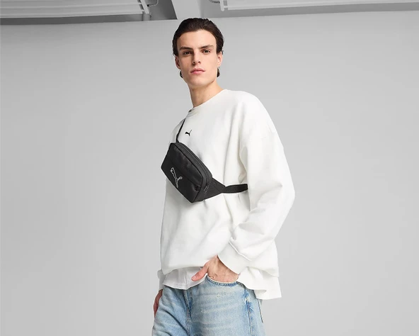Puma PLUS Waist Bag Unisex Siyah Spor Bel Çantası - 091184 01 ürün görseli 1